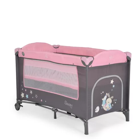 Moni Sleepy Lux 2 szintes utazóágy - Pink