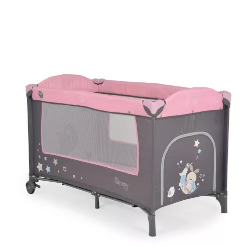 Moni Sleepy Lux 2 szintes utazóágy - Pink