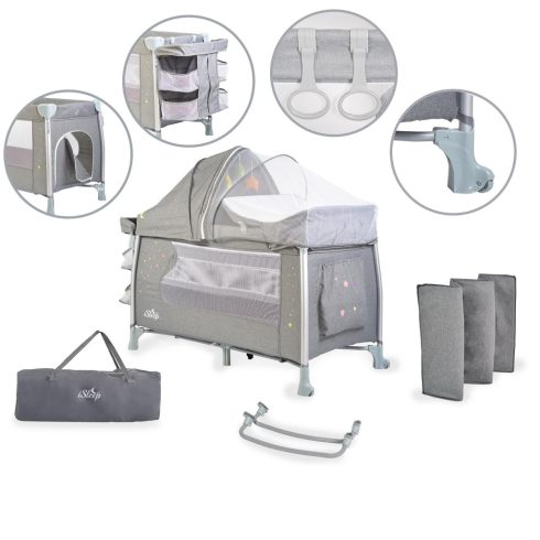 Cangaroo iSleep Multifunkciós Utazóágy - szürke 