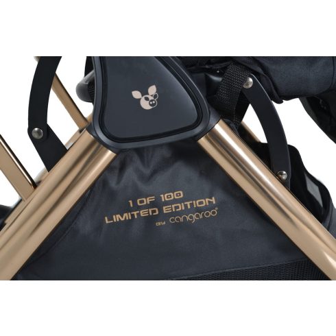 Cangaroo Easy Fold Sportbabakocsi 22 kg-ig - Black/Gold Limited Edition
