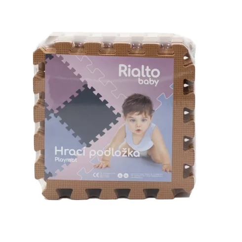 Rialto Baby Puzzle habszivacs játszószőnyeg 90x90 cm - Brown