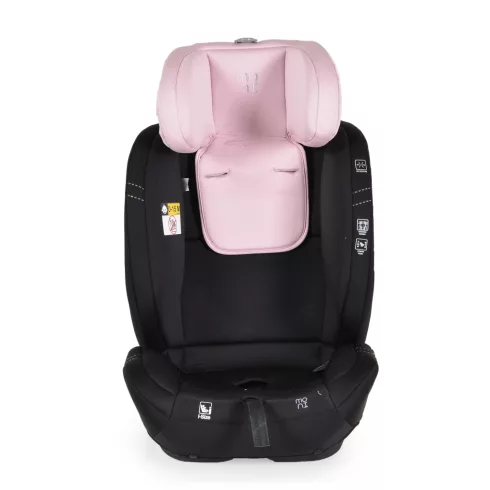 Moni Start I-Size gyerekülés 76-150 cm ajándék takaróval - Fekete/rózsaszín