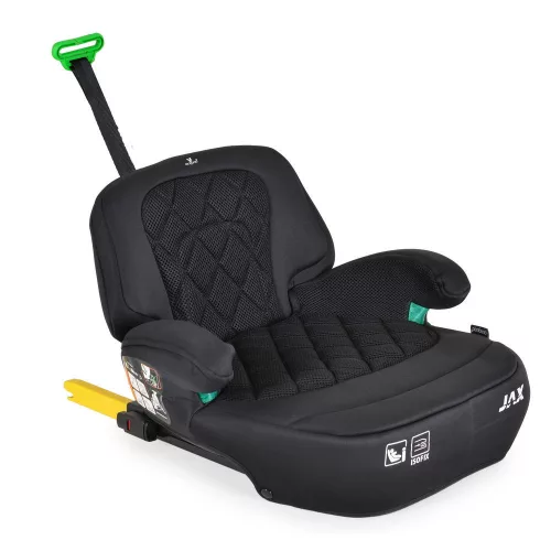 MONI JAX autós ülésmagasító háttámlával 125-150cm ISOFIX - FEKETE