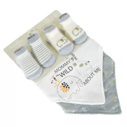 Cangaroo TUMMY zokni+nyálkendő szett 2+2db SZÜRKE
