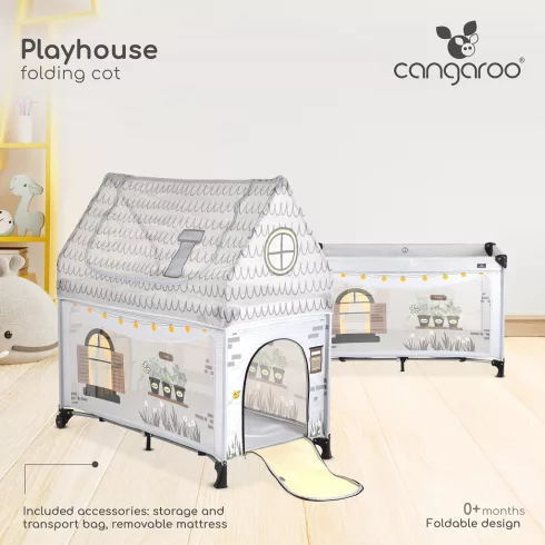 Cangaroo Playhouse Utazóágy 2 szintes - Szürke