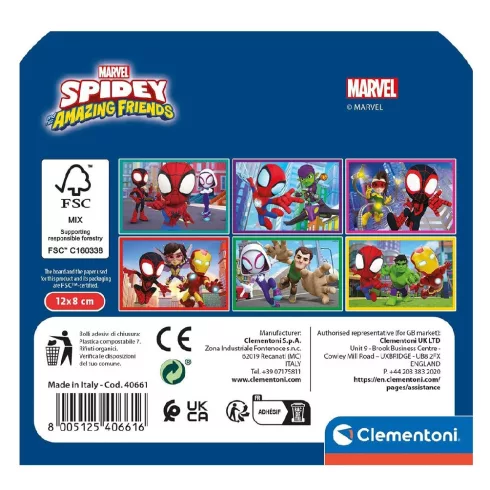 Clementoni Marvel Póki és Barátai kockakirakó 6db