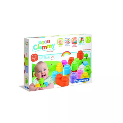 Clementoni Clemmy 24 db-os Puha Építőkocka