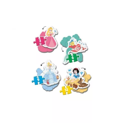 Clementoni Disney Princess 4in1 Puzzle Szett