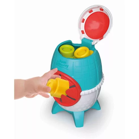 Clementoni - Clemmy Érzékelést Fejlesztő Rakéta Puha Építőkockákkal