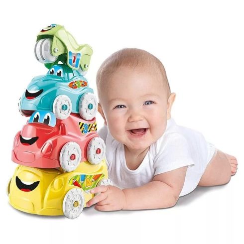 Clementoni  Baby járművek építőjáték 4db-os