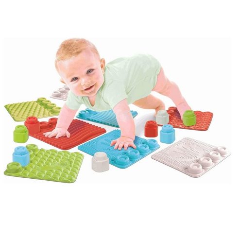 Clementoni Clemmy Szenzoros játszószőnyeg puha építőkockákkal