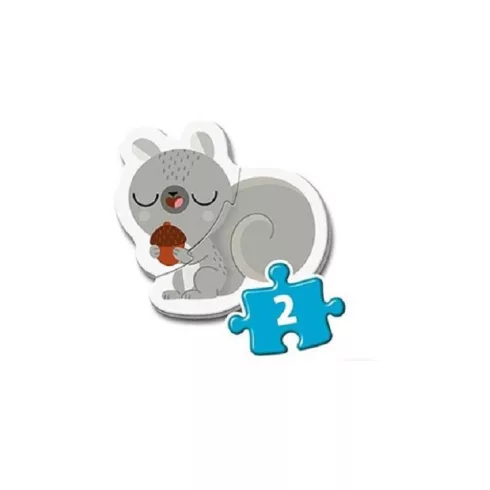 Clementoni Erdei állatok 4az1-ben forma puzzle