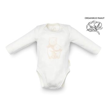 Kenguru Gold Hosszú ujjú pamut body Ecrü Maci - 56/62