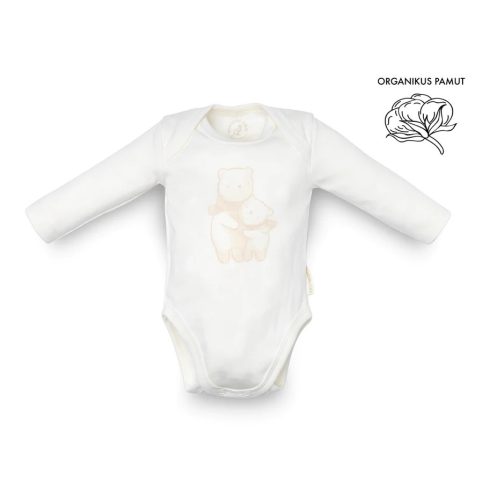 Kenguru Gold Hosszú ujjú pamut body Ecrü Maci - 56/62