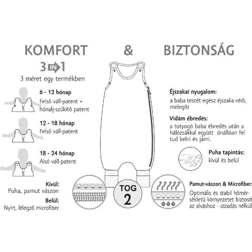 Kenguru Gold Microfiber bélelt Tipegő hálózsák kamáslival Bagoly - Ekrü- 2-4év