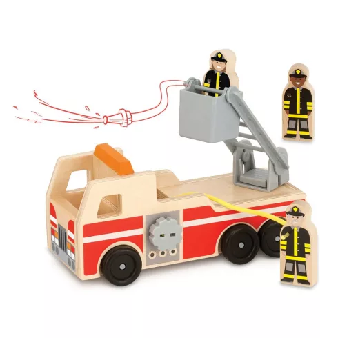 Melissa & Doug Fa járművek - Létrás tűzoltóautó