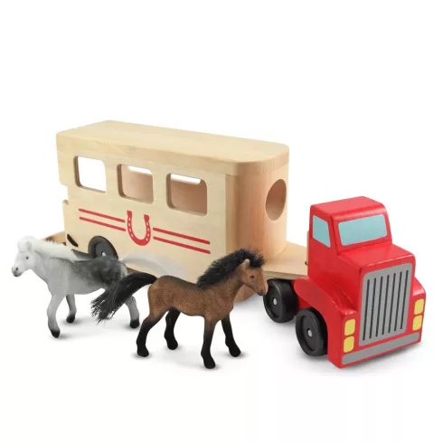 Melissa & Doug Fa járművek - Lószállító 