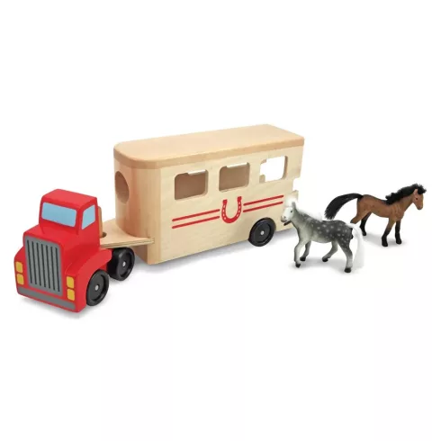 Melissa & Doug Fa járművek - Lószállító 