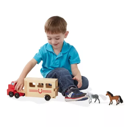 Melissa & Doug Fa járművek - Lószállító 