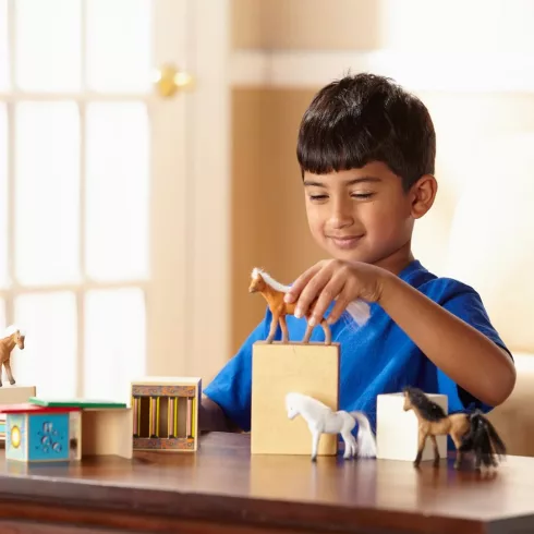 Melissa & Doug Fa járművek - Lószállító 