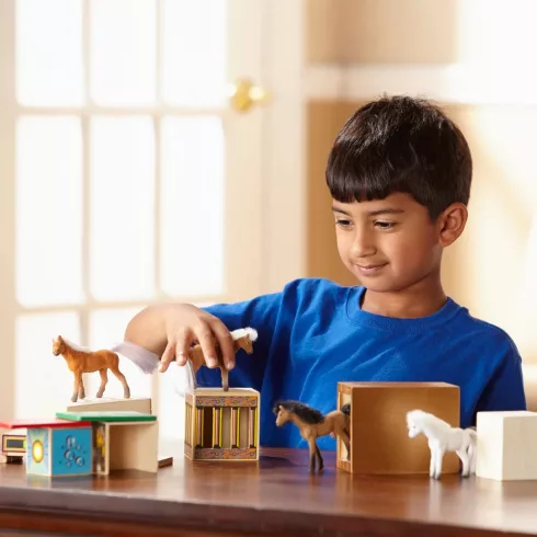 Melissa & Doug Fa járművek - Lószállító 