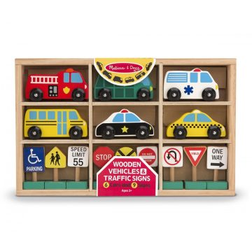 Melissa & Doug Fa jármű, Autók és közlekedési táblák