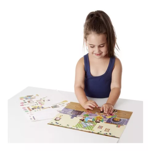 Melissa & Doug Kreatív játék, Újrahasználható matrica készlet, tündérek