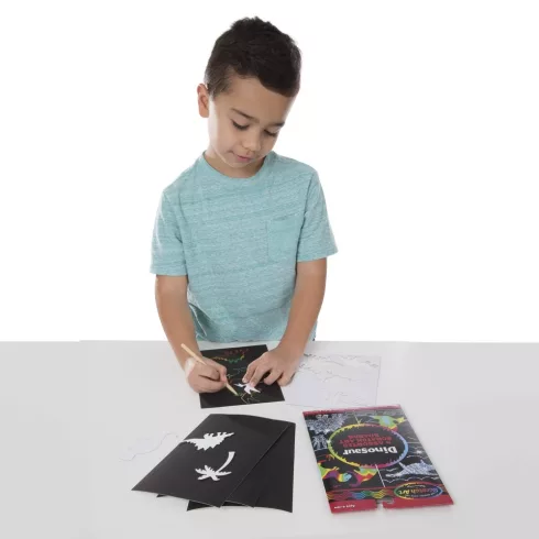 Melissa & Doug Kreatív játék, Képkarc - Dínó