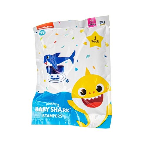 PMI Baby Shark nyomda 1 db-os, tasakban (12 féle) zsákbamacska