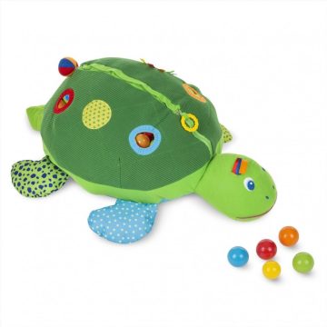   Melissa & Doug Bébi és tipegő játékok, Teknős tutaj labdákkal