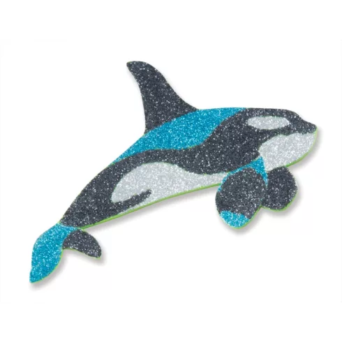 Melissa & Doug Kreatív játék, Glitter pufi matrica - Óceán