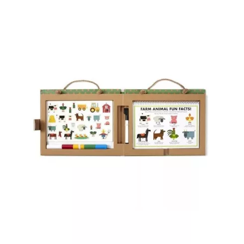 Melissa & Doug Kreatív játék, Letörölhető rajzoló és mágneses játékkészlet - Farm