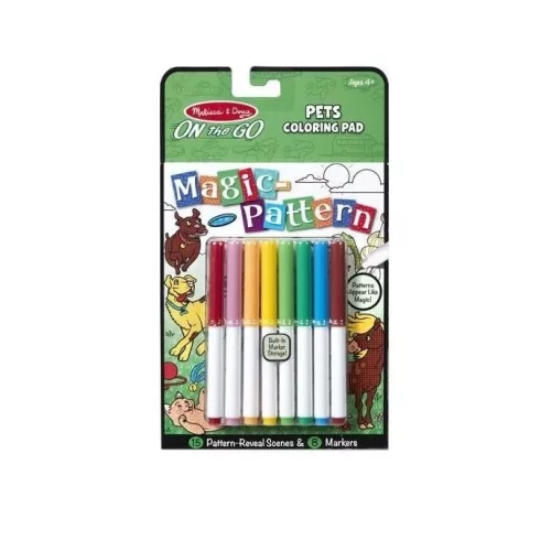 Melissa & Doug Kreatív játék - Mágikus színező füzet - Háziállatok