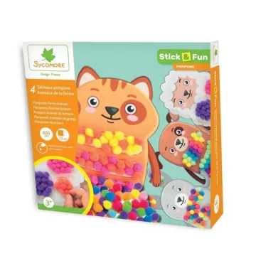 SYCOMORE STICK'N FUN POMPOMOK - FARM ÁLLATOK