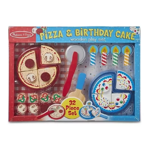 Melissa & Doug – Szülinapi torta és pizza szett