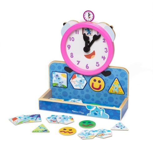 Melissa & Doug fa készségfejlesztő játék, Azúrkék nyomok és te - Mágneses óra