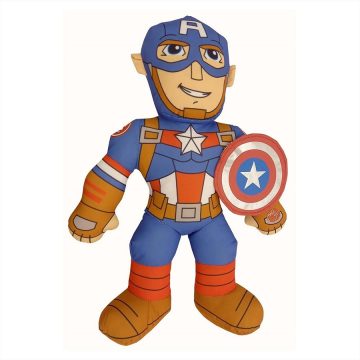 Marvel hős puha játék hanggal, 20 cm - Amerika Kapitány