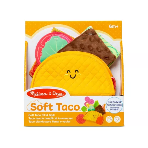 Melissa & Doug Zöldségek tacoban puha készséfejlesztő bébijáték