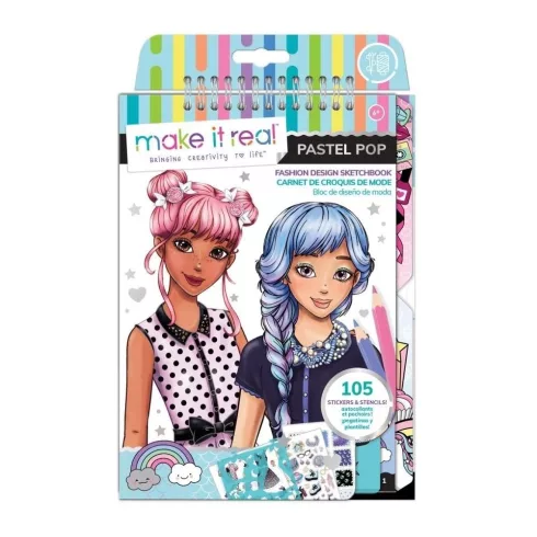 Make It Real Divattervező vázlatfüzet - Pasztel Pop