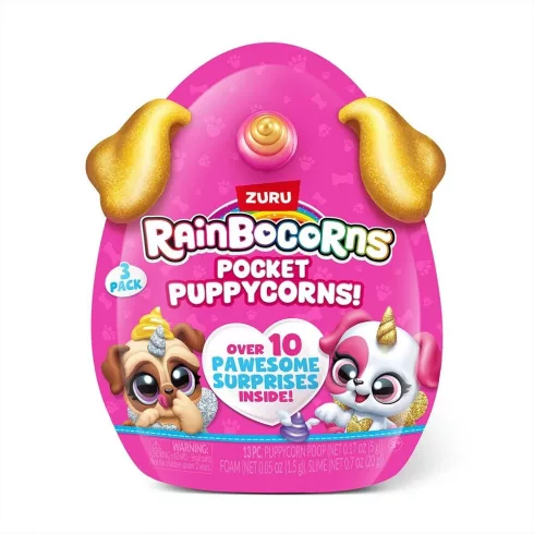 Zuru Rainbocorns Pocket Puppycorn meglepetés kutyus 3db  - Nagy csomag