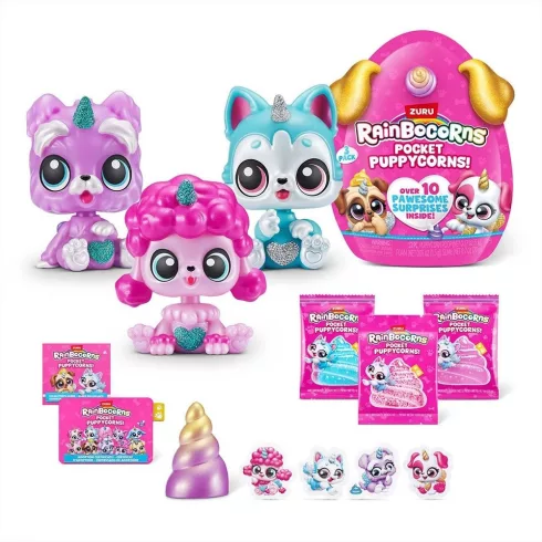 Zuru Rainbocorns Pocket Puppycorn meglepetés kutyus 3db  - Nagy csomag