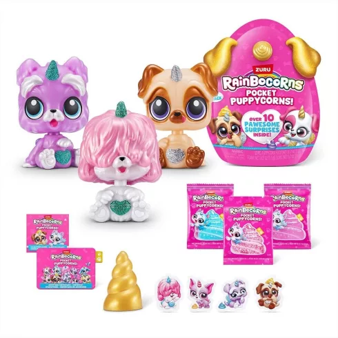 Zuru Rainbocorns Pocket Puppycorn meglepetés kutyus 3db  - Nagy csomag
