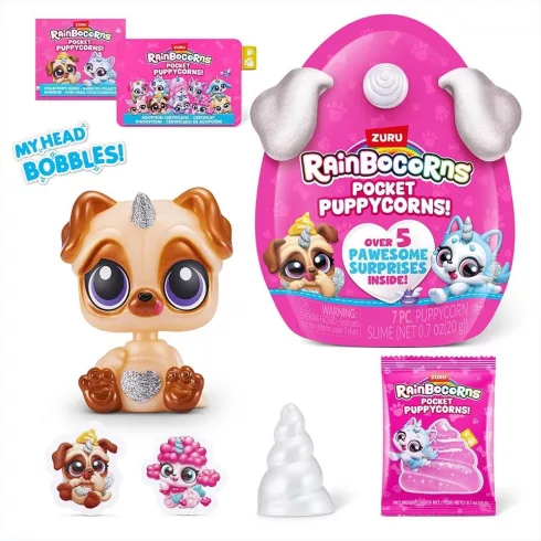 Zuru Rainbocorns Pocket Puppycorn meglepetés kutyus 3db  - Kis csomag