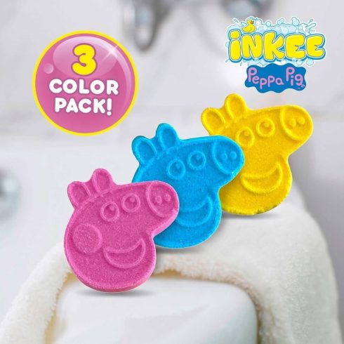 Craze Inkee vegán fürdő bomba 3db - Peppa Malac eper aromával