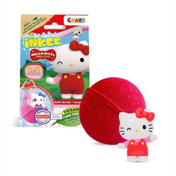   Craze Inkee vegán fürdőgolyó - Hello Kitty figurával dinnye aromával