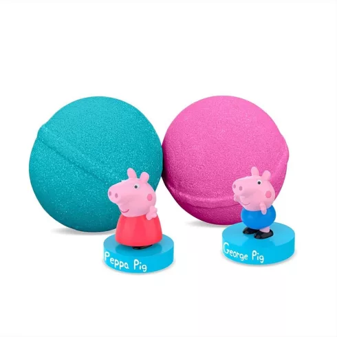 Craze Inkee vegán fürdőgolyó – Peppa malac nyomda figurával, eperfagyi aromával 