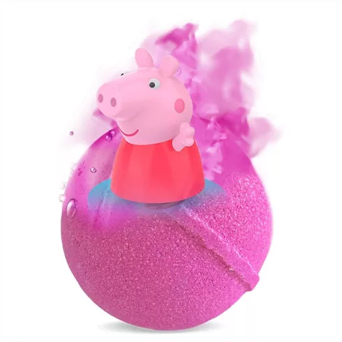 Craze Inkee vegán fürdőgolyó – Peppa malac nyomda figurával, eperfagyi aromával 