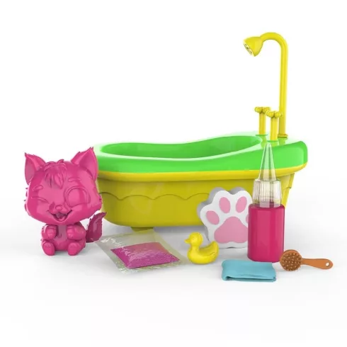 Washy Friends Color Reveal Pancsoló cicusok káddal és 5 kiegészítővel - Szörmi