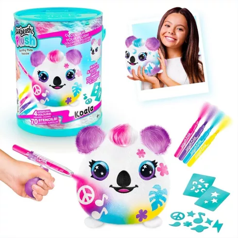 Airbrush Plush Style 4 Ever - Színezhető mini plüss vödörben – Koala