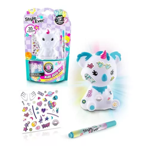 Style 4 Ever Díszítsd fel mini deko világító figura - Szivárvány Koalakornis